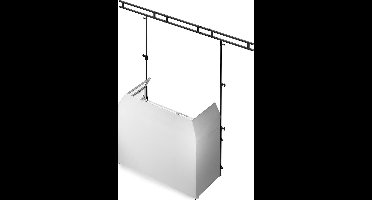 DJ meubel - Vonyx DB3 opvouwbaar DJ meubel - mobiele DJ booth - met lichtbrug (2,5 mtr)