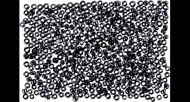 Rocailles, afm 15/0, d: 1,7 mm, 500 gr, donkergrijs