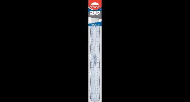 Maped decimeterlat Geometric driedubbele decimeter 30 cm transparant