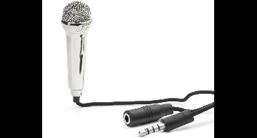 Kikkerland Mini karaoke microfoon voor smartphones – Ideaal voor Tiktok – Muziek – Karaoke – Feestje – Zilver - Kadotip