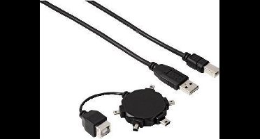 Hama Mini USB Adapter Kit USB-kabel Mini-USB B Zwart