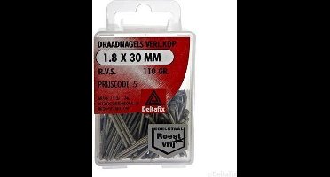 Deltafix spijkers 1,8 x 30 mm - RVS - verloren kop - 110 gram