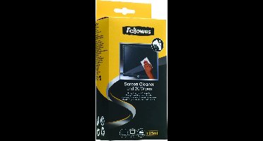 Fellowes beeldschermreiniger spray 125ml met 20 absorberende doekjes
