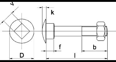 Huismerk - Slotbout Din 603/555 Galv.verzinkt