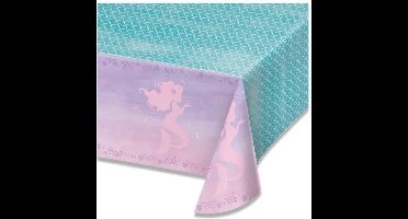 Witbaard Tafelkleed Mermaid Shine Meisjes 137 X 259 Cm Blauw/roze