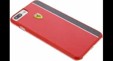Ferrari Paddock Carbon Back Cover - Geschikt voor Apple iPhone 8 Plus / 7 Plus (5.5") - Rood