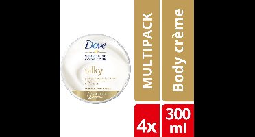 Dove Silk Body Crème - 4 x 300 ml - Voordeelverpakking