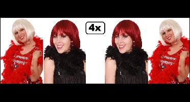 4x Boa brandveilig zwart en rood 180cm