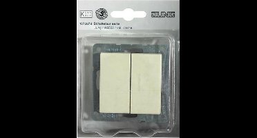 JUNG AS500 dubbele wipschakelaar wissel, inbouw | CREME