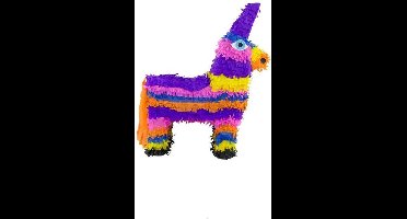 Ezel pinata - gekleurd - 55 x 41 cm - dieren pinata - Pinata feest/verjaardag accessoires voor kinderen