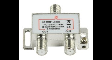 Satelliet Splitter Televisie F-Splitter 4.2 dB / 5-1000 MHz - 2 Uitgangen