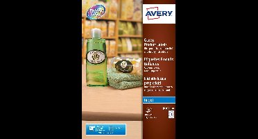 Avery J8102-10 Ovaal Etiket 63.5x42.3mm Wit - 180 etiketten