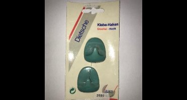 Universele handdoekhaken zelfklevend (setje van 2) blauw-groen