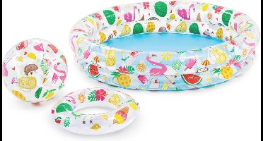 Intex 3-delig Zwembadset Just So Fruity Ø122 x 25 cm - Opblaaszwembad