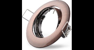 Ledmaxx Inbouwspot rond geborsteld koper kantelbaar voor GU10 | zaagmaat 68mm | GU10 | Max 1x50W exclusief