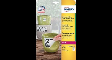 Avery afneembare weerbestendige etiketten formaat 991 x 423 mm (b x h) wit doos van 240 etiketten