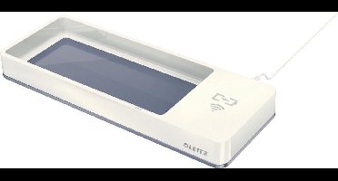 Leitz WOW Desk Organiser met Inductie Oplader - Grijs/Wit