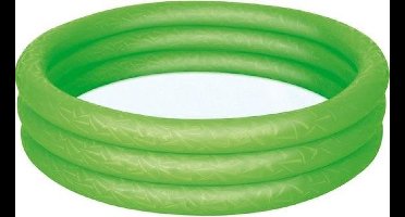 Opblaasbaar Zwembad - Kinderzwembad - Kinderbad - Bad - Zwembadje - 3 Rings - Groen - 122 x 25