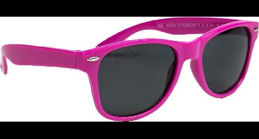 HAGA Eyewear Wayfarer Kinderzonnebril - Roze - 5-10 jaar - 100% UV-A en UV-B Bescherming - Lichtgewicht en Flexibel - Inclusief Microvezel Pouch