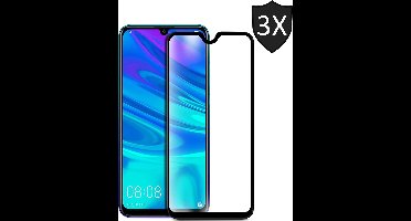 3x Screenprotector geschikt voor Huawei P Smart 2019 | Full Screen Cover Volledig Beeld | Tempered Glass van iCall