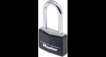 MasterLock zwart aluminium hangslot lange beugel 50mm x 7mm, 9150EURDBLKLH