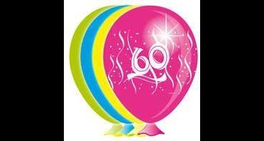 60 Jaar Ballonnen Swirls 30cm - 8 stuks