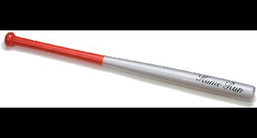 Honkbal Bat / Baseball Bat 28 inch – Houten Honkbalknuppel 50 mm Rood/Zilver – Honkbal Knuppel voor Training, Outdoor en Recreatie – Engelhart