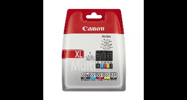 Canon PG-550XL/CL-551 - Inktcartridge - Multipack - Zwart / Kleur