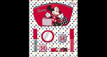 Minnie Mouse I Love Shopping - Make-Up Etui - Rood/Wit