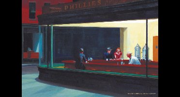 Edward Hopper poster - Café Nighthawks - Kunst - luxe papier - 50 x 70 cm