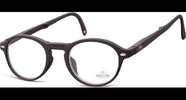 Montana Opvouwbare Leesbril Matzwart Sterkte +3,50 (box66)