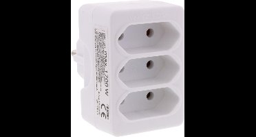 Exin Verdeelstekker - 3 x Euro - Wit