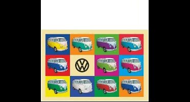 VW Bulli collage blikken wandbord - Volkswagen bus T1