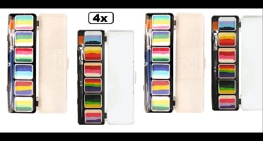 4x Splitcake 6x6 gram - cake kleuren landen festival feest carnaval