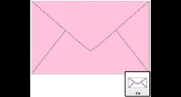 Benza Wenskaart Enveloppen - Langwerpig 16,2 x 11,4 = C6 - Babyroze - 50 Stuks
