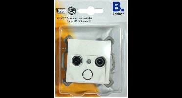 BERKER S1 coax wcd + centraalplaat, inbouw | WIT