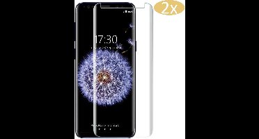 2x Screenprotector geschikt voor Samsung Galaxy S9 - Case Friendly voor Hoesje Screen Protector - van iCall
