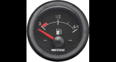 VETUS FUEL12B zwarte Brandstofniveaumeter 12 Volt