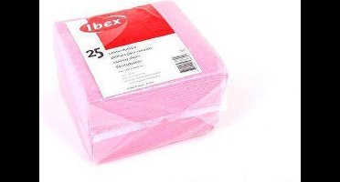 Ibex Huishouddoekjes - 38x40cm - Roze - 25 stuks