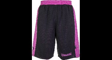 Spalding Essential Reversible Basketbalshort Heren  Basketbalbroek - Maat S  - Mannen - zwart/roze