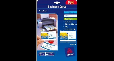 Avery Quick & Clean™ visitekaartje 85 x 54 mm, 220 g/m², dubbelzijdig, C32016, Laser (pak 250 stuks)