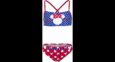 Minnie Mouse - Bikini - Blauw / rood - 4 jaar - 104cm