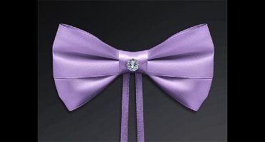 Partydeco - Strik paars steentje (4st)