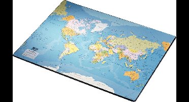 Esselte Bureau-Onderlegger Wereldkaart Frans 40x53cm