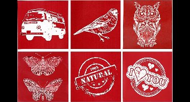 Screen Stencil Set 20x22cm 6 stuks