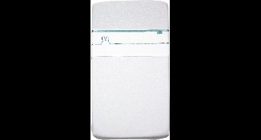 Nijntje Wieglaken - Smile - 75 x 100 cm - borduur + bias briljant - teal