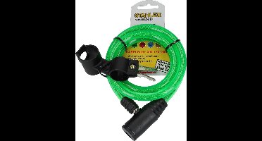 Stahlex Superlock Staalkabelslot met Plastic Omhulsel Groen – 12x1cm | Bescherming | Fietsslot | Fiets op Slot zetten | Fiets op Slot Doen