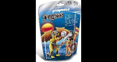 Steendraak met krijger / Dragon de pierre avec guerrier