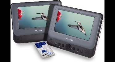 Salora DVP7048TWIN - Portable DVD speler - Draagbare dvd speler - Dvd speler auto - 2 schermen (7 inch) - Accu - USB - SD - Accessoires