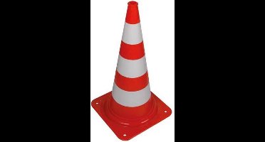 Perel Afzetkegel, voor het afbakenen van zones, rood/wit, recreatief gebruik, 75 cm